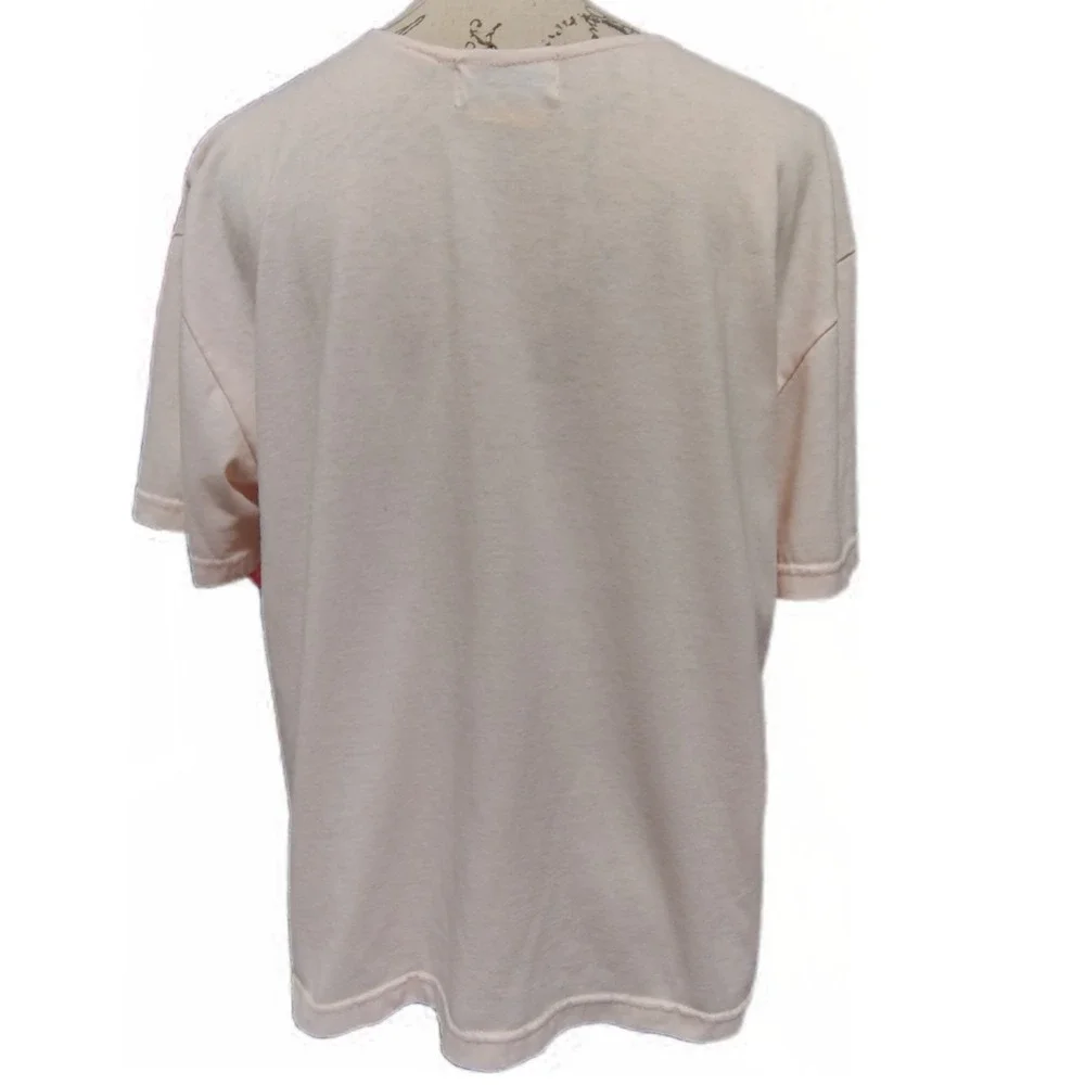 Vtg Shenanigans Womens Floral Embroidered Pink T Shirt Top XL 90s Butter Mom - Picture 2 of 5